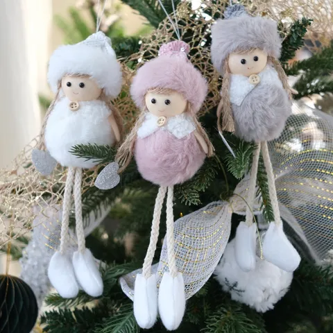 Weihnachtsbaum Plüsch Anhänger Engel Puppe Süße Hängende Ornament Feiertag Party Zuhause Bar Theke Dekor Dekoration Geschenk