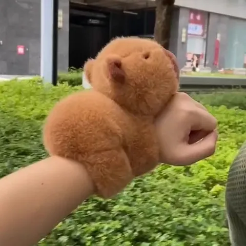 Carino Capibara Elefante Peluche Slap Braccialetto Animale Peluche Morbido Polsino Decorazione Cartone Animato Regalo Per Bambini