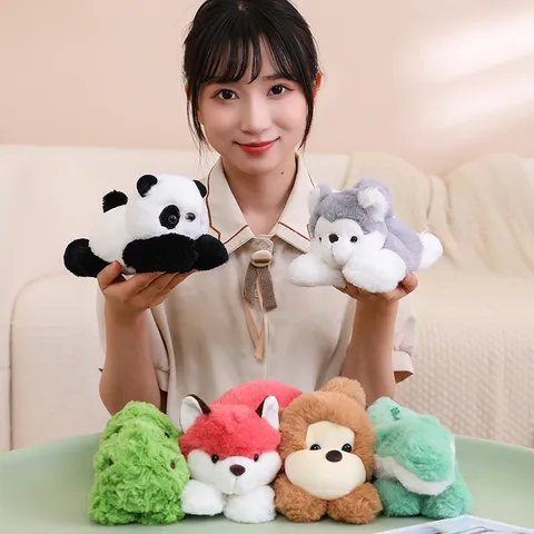 Cute Cartoon Animal Slap Bracelet Plush Toy Soft Stuffed Doll Kids Hand Ring Creative Gift