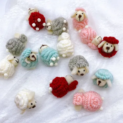 Weihnachten Wollfilz Kleines Schaf Süßes Tier Ornament Weihnachtsbaum Hängende Dekoration Festliche Party Geschenk Handwerk Zubehör
