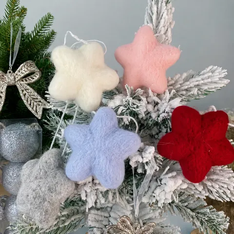 Filz Pentagramm Weihnachtsbaum Ornament Handgemachte DIY Hängende Dekoration Feiertag Party Wohnkultur Pentagramm Stern Anhänger