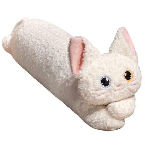 Simpatico Gatto Ricciuto Cuscino Lungo Per Il Corpo Morbido Peluche Cuscino Animale Ripieno Cuscino Da Abbraccio Per Camera Da Letto