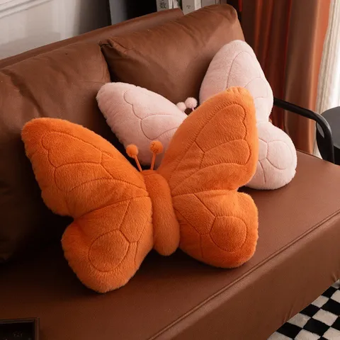 Simpatico Cuscino in Peluche a Farfalla Morbido Pile di Visone Imbottito Stile Dopamina Decorazione Principessa per Soggiorno Camera Letto Divano