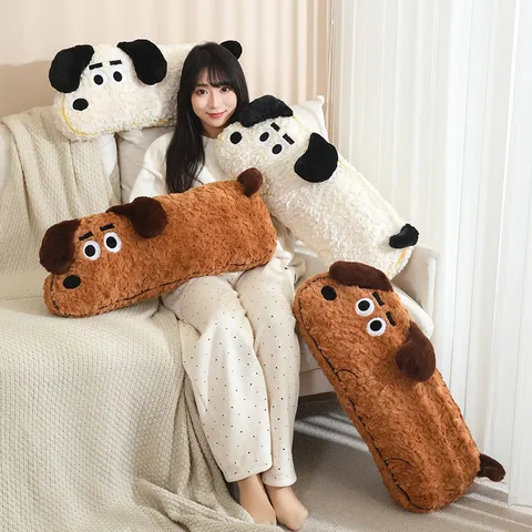 Plush Long Dog Body Pillow Cute Cartoon Stuffed Animal Soft Sleeping Pillow Home Sofa Cushion Decorative Gift