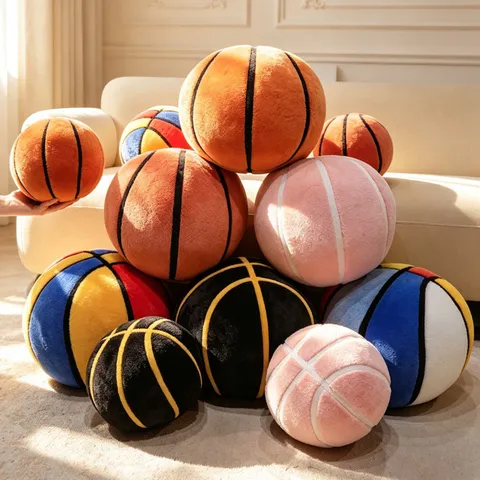 Simulazione Pallacanestro Peluche Giocattolo Carino Bambola Palla Imbottita Morbido Cuscino Decorazione Domestica Regalo Di Compleanno