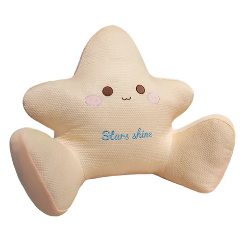 Cuscino da Comodino a Stella Carino Cartone Animato Peluche Cuscino Lombare Morbido Schienale per Decorazioni