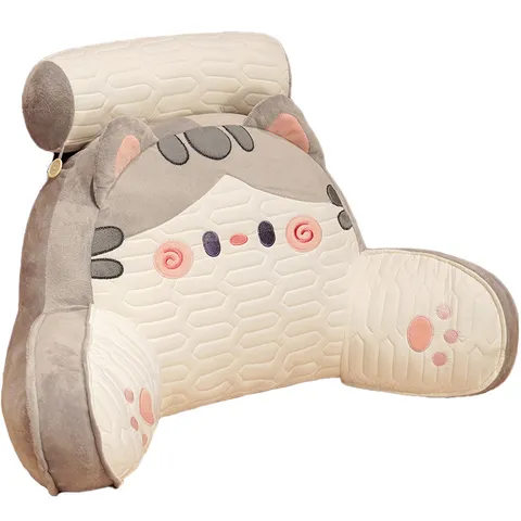 Cuscino di Supporto per la Vita in Lattice Gatto Carino Cuscino per Schiena Morbido da Ufficio