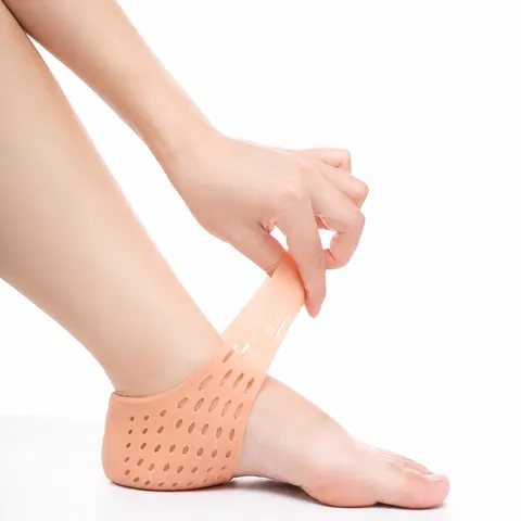 Calzini Protettivi per Tallone in Silicone per Talloni Screpolati Sollievo dal Dolore Maniche Idratanti per Tallone Cuscinetti Traspiranti per la Cura dei Piedi