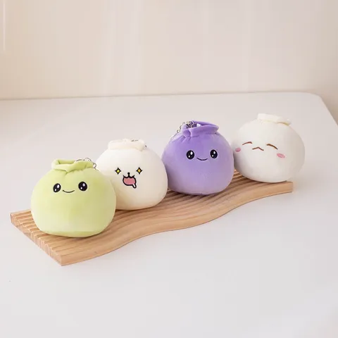 Carino Panino Cartoon Peluche Ciondolo Portachiavi Morbido Ripieno Dumpling Bambola Borsa Appendere Ornament Regalo Creativo