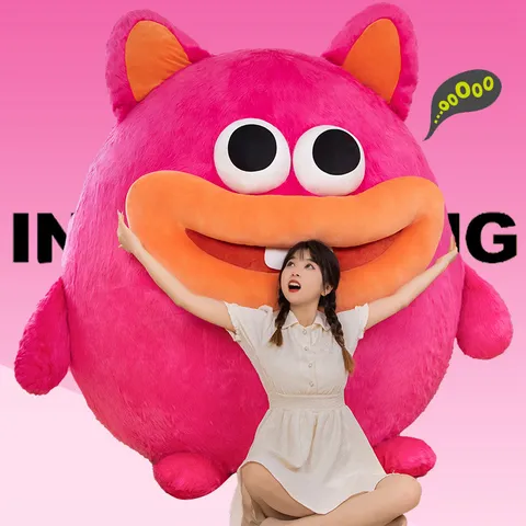 Divertente Grande Bocca Frutta Animale Peluche Carino Brutto Mostro Bambola Morbido Cuscino Imbottito Regalo di Compleanno