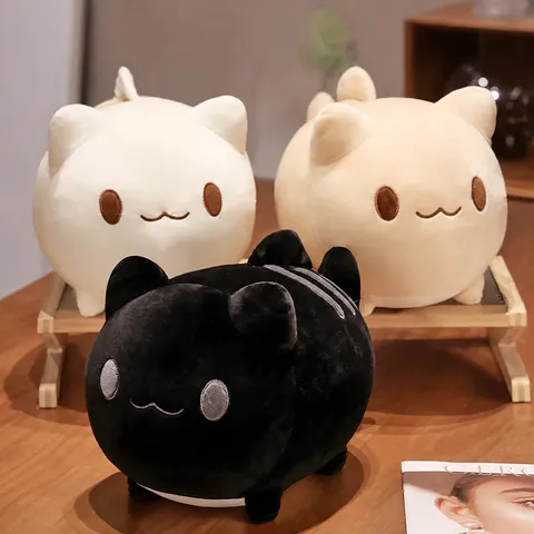Peluche Gatto Coda di Pesce Peluche Simpatico Cuscino Animale Imbottito Morbida Bambola Gatto Arredamento Letto Casa Regalo Per Bambini