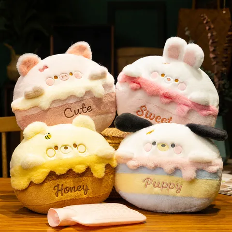Scaldamani Invernale Cuscino in Peluche Cartone Animato Torta Animale Simpatico Peluche Morbido Cuscino Regalo per Ragazza
