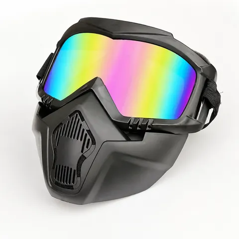 Tactical Face Shield Integrated Goggles Anti-Dust Windproof Protective Mask For Outdoor Sports Riding Welding