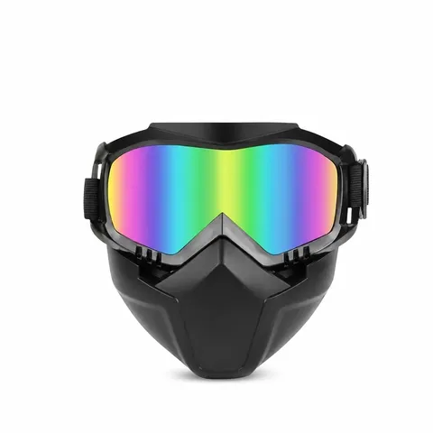 Tactical Face Shield Integrated Goggles Anti-Dust Windproof Protective Mask For Outdoor Sports Riding Welding