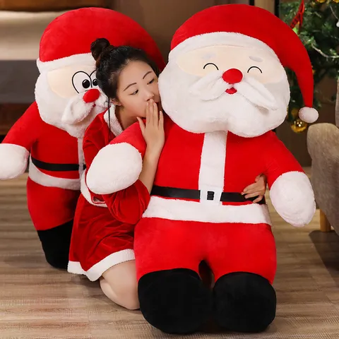 Weihnachten Weihnachtsmann Plüschtier Weiche Kuschelpuppe Feiertag Kissen Xmas Schlafende Beruhigende Begleiter Heim Dekor Geschenk