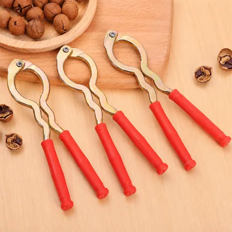 Stainless Steel Walnut Cracker Heavy Duty Nut Opener Metal Pecan Pliers Kitchen Tool Walnut Sheller Gadget