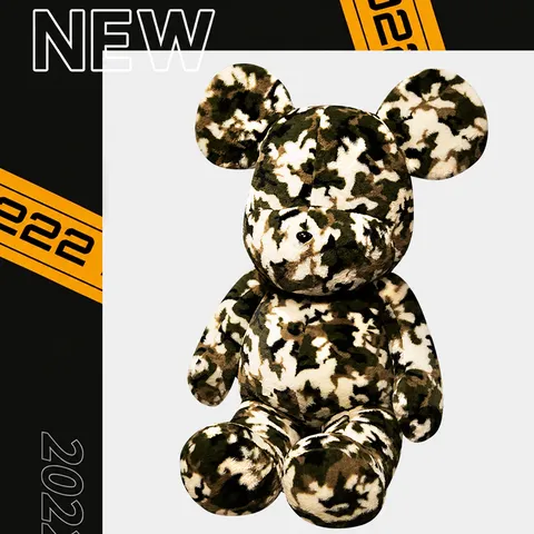 Peluche Orso Violento Colorato Tie-Dye Simpatico Cartone Animato Peluche Bambola Morbido Animale Imbottito Regalo
