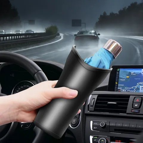 Car Umbrella Storage Holder Multi-Functional Waterproof Car Trash Can Portable Automotive Interior Organizer Bin