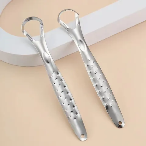 Stainless Steel Tongue Scraper Metal Tongue Cleaner Oral Care Tool For Fresh Breath Daily Cleaning Tool