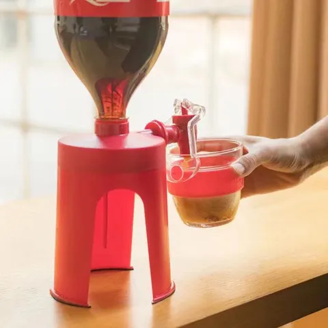 Creative Inverted Beverage Dispenser Mini Cola Soda Water Bottle Upside Down Drinking Machine Kitchen Gadget Tool