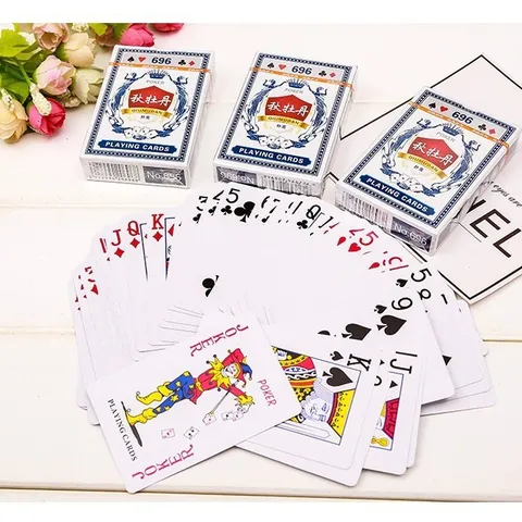 Naipes de Papel Espesado Patrón Floral Clásico Cartes de Póquer Cartes de Juego de Mesa de Entretenimiento para Fiesta de Adultos