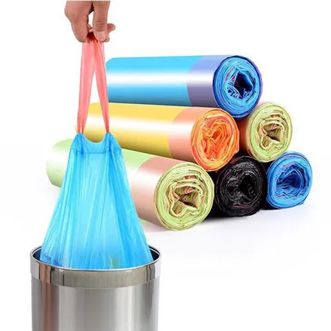 Bolsas de Basura con Cordón Bolsas de Basura de Plástico Grueso Cierre Automático para Cocina Hogar Limpieza Diaria