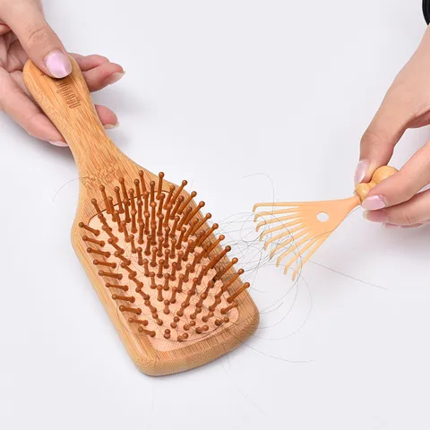 Appareil de Massage de Tête Portable à Neuf Griffes Relaxant Cuir Chevelu Mini Outil Poignée en Bois