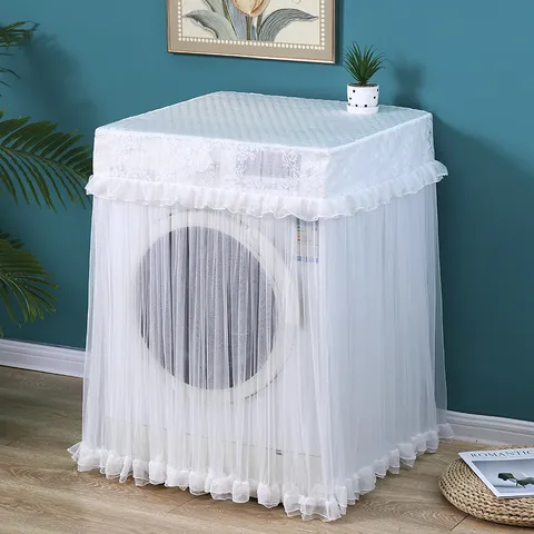 Waschmaschinen Staubschutz Abdeckung Spitzenrüsche Staubdicht Sonnenschutz Protector Universal Haushaltsgeräter Staubschutz Dekorativer Protector