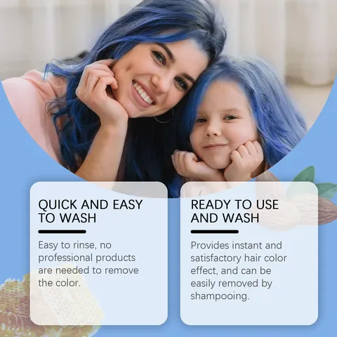 Kinder Temporäres Haarfarbe Wachs Blau Waschbar Natürlicher Pflanzenextrakt Haarfärbe Pomade Styling Paste Für Kinder Party