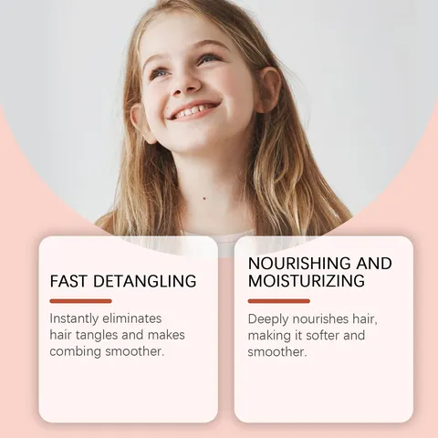 Spray de Soins Capillaires pour Enfants et Crème Définissante de Boucles Hydratant Coiffage Doux