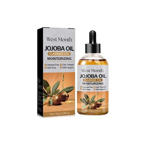 Pure Jojoba Oil Hair Care Liquid Natural Cold Pressed Carrier Oil Deep Moisturizing Scalp Treatment For Hair Skin