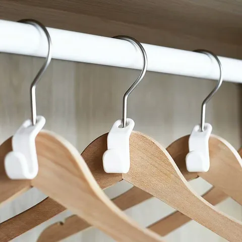 Moderno Minimalista Plastica Ganci Connettori per Appendiabiti Clip di Estensione a Cascata per Armadio Guardaroba Salvaspazio Stoccaggio