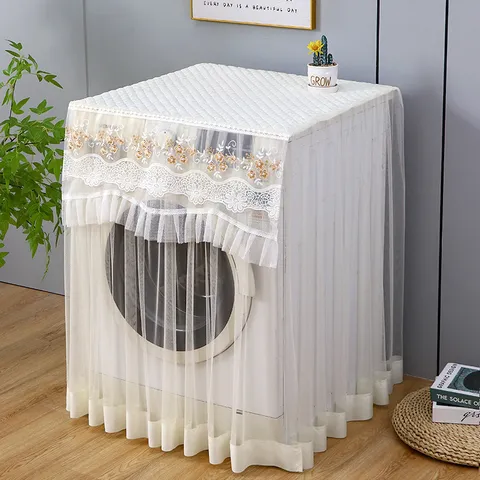 Vollständige Abdeckung Verdickte Spitzen Waschmaschinenabdeckung Staubdicht Sonnenschutz Waschschutz