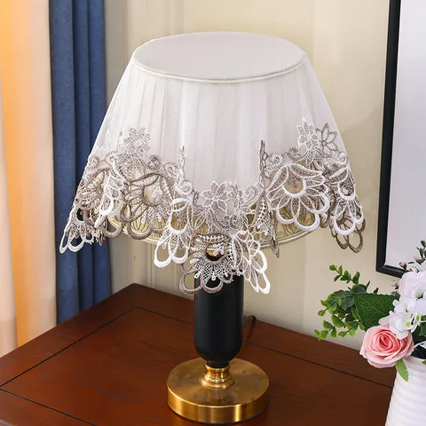 European Style Lace Dust Cover Round Appliance Dustproof Cloth For Home Table Lamp Rice Cooker Teapot Decorative