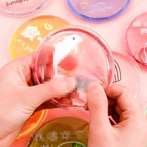 Portable Transparent PVC Gel Hand Warmer Cute Cartoon Self Heating Click Heat Pack Winter Warming Tool