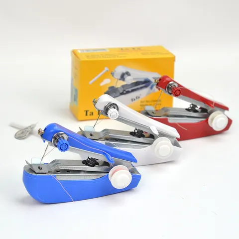 Portable Mini Handheld Sewing Machine Manual Household Miniature Tailoring Tool Multi-functional Pocket Sewing Machine