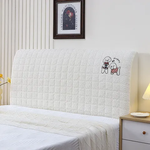 Cartoon Thickened Bed Headboard Cover Universal Soft Pack Wooden Headboard Protection Dust Cover Bed Backrest Cover