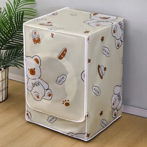 Cubierta Impermeable para Lavadora Tela Oxford Protector de Lavadora de Carga Frontal Cremallera Funda Antipolvo para el Hogar