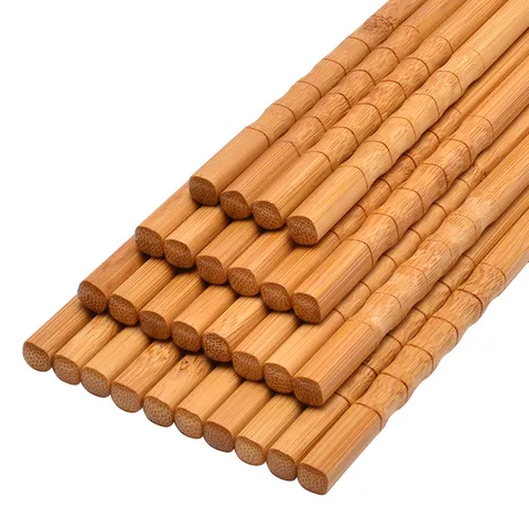 Natural Bamboo Chopsticks Carbonized Flower Vase Chopsticks Reusable Household Dinnerware Set For Home Restaurant Kitchen