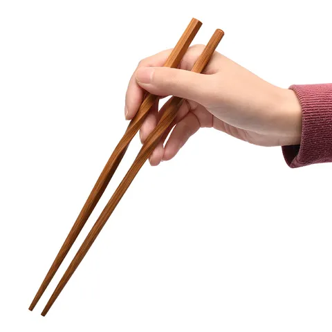 Bacchette di Bambù Carbonizzato Stile Giapponese Design Intrecciato Set di Legno Naturale stoviglie da Cucina e da Pranzo