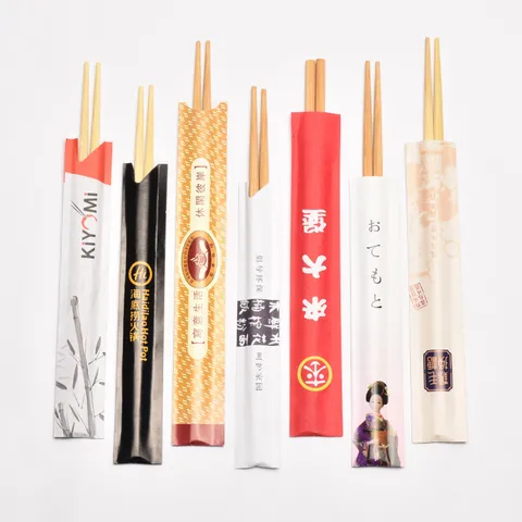 Japanese Style Disposable Bamboo Chopsticks Natural Carbonized Wood Pointed Sushi Chopsticks For Dining