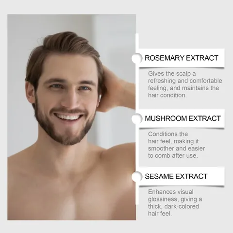 Herren Schnelles Haarfärbe Shampoo Kräuter Pflanzenextrakt Schnelle Färbung Nährende Feuchtigkeitsspendende Haarpflege Shampoo