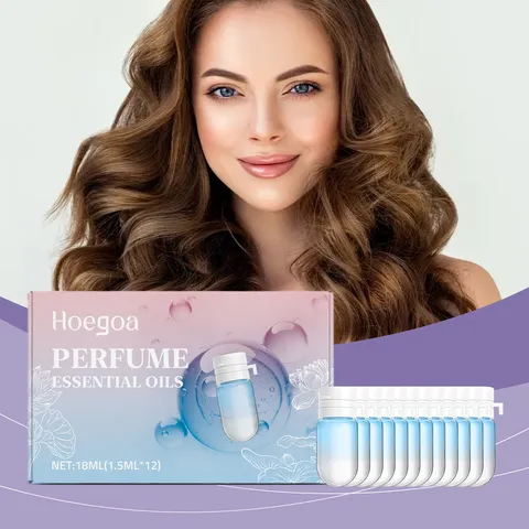 HOEGOA Huile Essentielle Capillaire Parfumée Anti Frisottis Soin Nourrissant Profond Liquide pour Femmes Traitement Capotidien