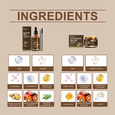Huile Capillaire et Crème Capillaire Batana Traitement de Soins Capillaires Hydratants Réparateurs Profonds pour Cheveux Abîmés