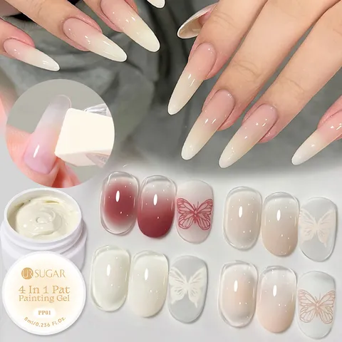 UR SUGAR Pat Painting Gel For Gradient Blush Nail Art Solid Creamy UV LED Soak Off Color Gel For Manicure Professional Nail Art Design