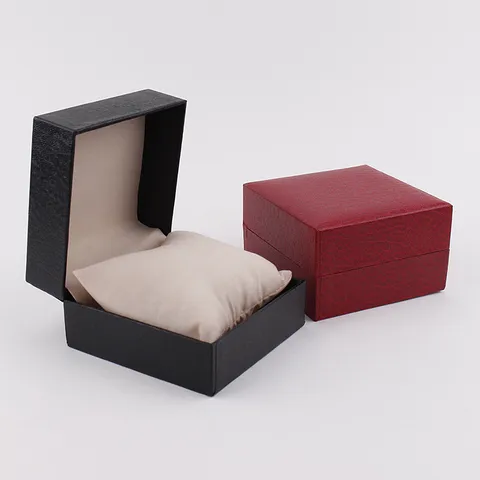 Scatola per Orologi di Lusso Con Coperchio a Foglietto e Cuscino Morbido Motivo Litchi Custodia per Orologi in Pelle Artificiale Confezione Regalo