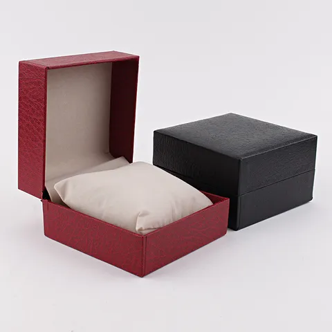 Scatola per Orologi di Lusso Con Coperchio a Foglietto e Cuscino Morbido Motivo Litchi Custodia per Orologi in Pelle Artificiale Confezione Regalo