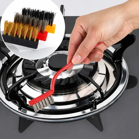 Kitchen Cleaning Brush Set And Scraper Multifunctional Rust Removal Tool Wire Brush For Stove Household Cleaning Gadgets