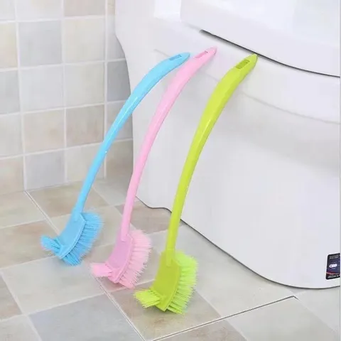 Ergonomic Long Handle Toilet Brush Cleaning Brush Bathroom Cleaner With Bendable Head Plastic Toilet Bowl Brush Tool