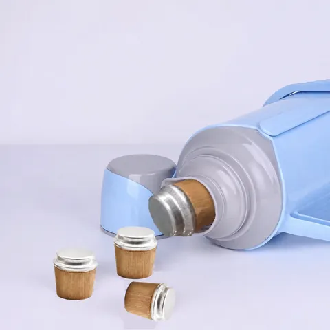 Wooden Thermos Bottle Stopper Replacement Metal Top Lid Sealing Plug Household Warm Water Bottle Cap Cover Accessories